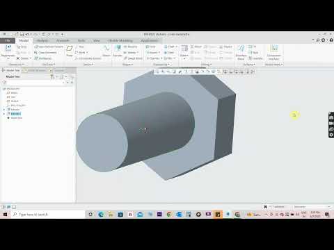 bolt-How to create a bolt in Creo  -Tamil Tutorial -all versions Ep - 1 CAD Mechanical Engineering