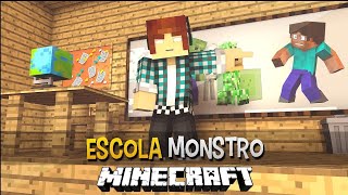 Minecraft Escola Monstro #01  Como matar o STEVE !! Monster School