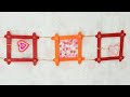 Ice Cream Stick Wall Hanging / Valentine Special Home Decor / Popsicle Stick Craft