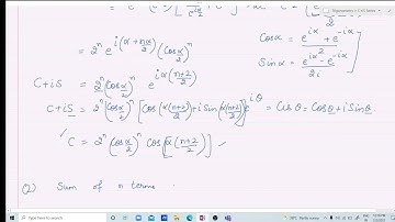 (Lecture 25) C+iS method of summation of series(part 1)