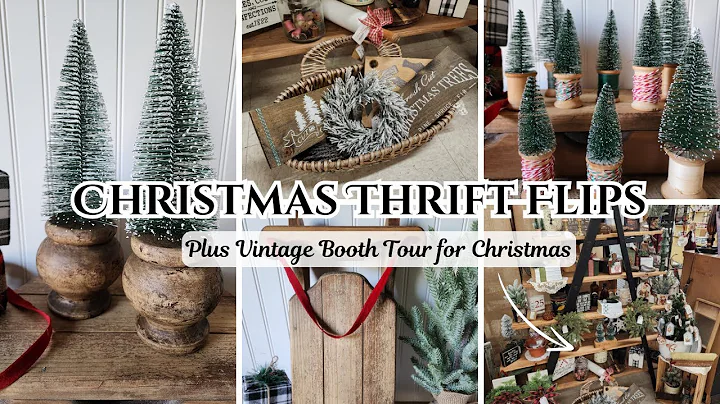 Christmas Thrift Flips | Rustic Vintage Christmas Decor | Vintage Booth Tour for Christmas