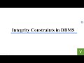 Integrity Constraints in DBMS | Domain Integrity constraints | Key IC | Entity IC | Referential IC