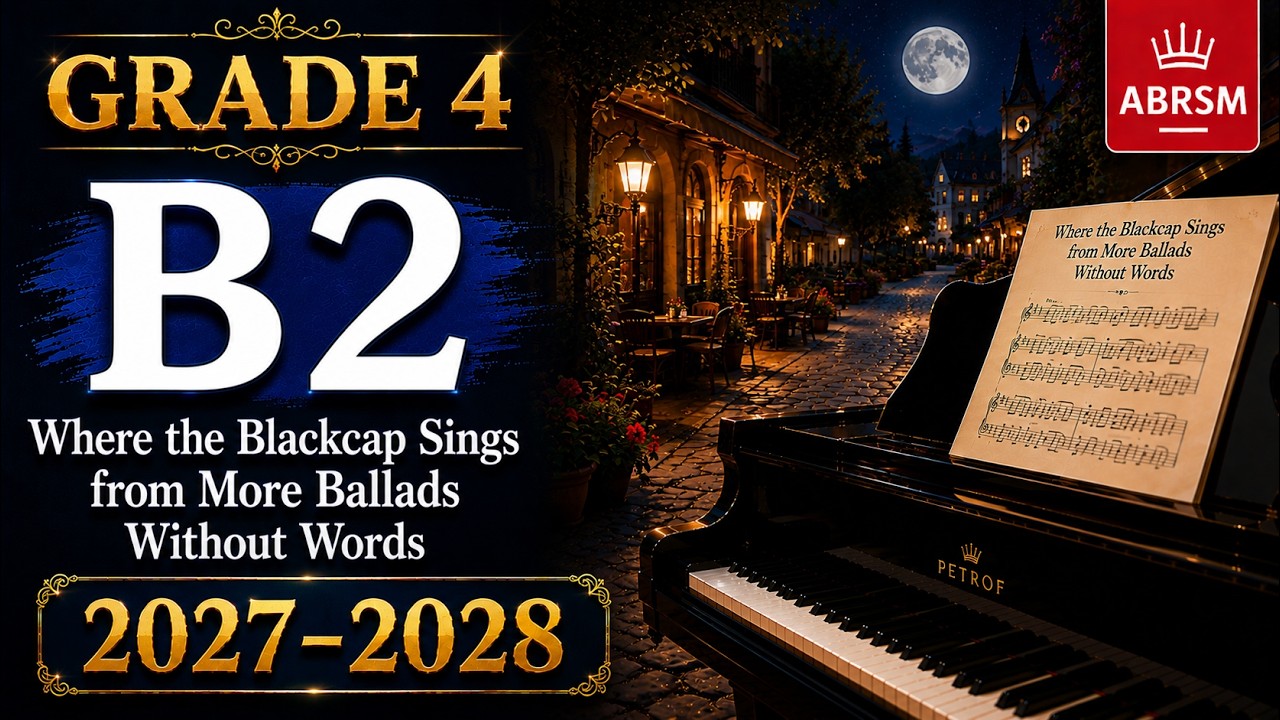 ABRSM 2027 2028 Piano Grade 4 B2【Where the Blackcap Sings】| Solo Piano 縮圖