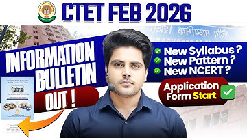 CTET FEB 2026 Information Bulletin Out New Syllabus & Pattern New NCERT by Sachin choudhary live 6pm