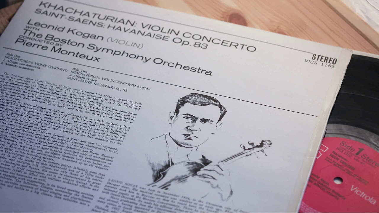Khatchaturian Violin Concerto Leonid Kogan Boston Symphony
