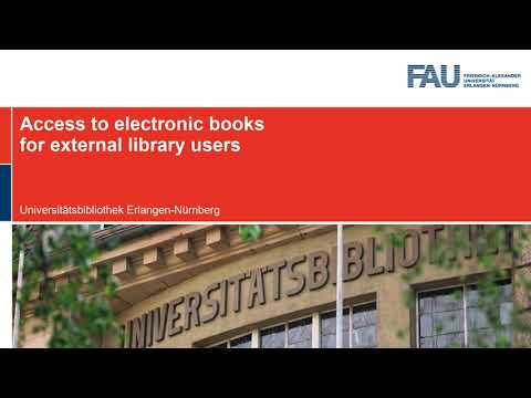 Access to electronic books for external library users