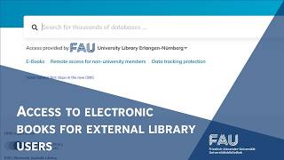 Access to electronic books for external library users