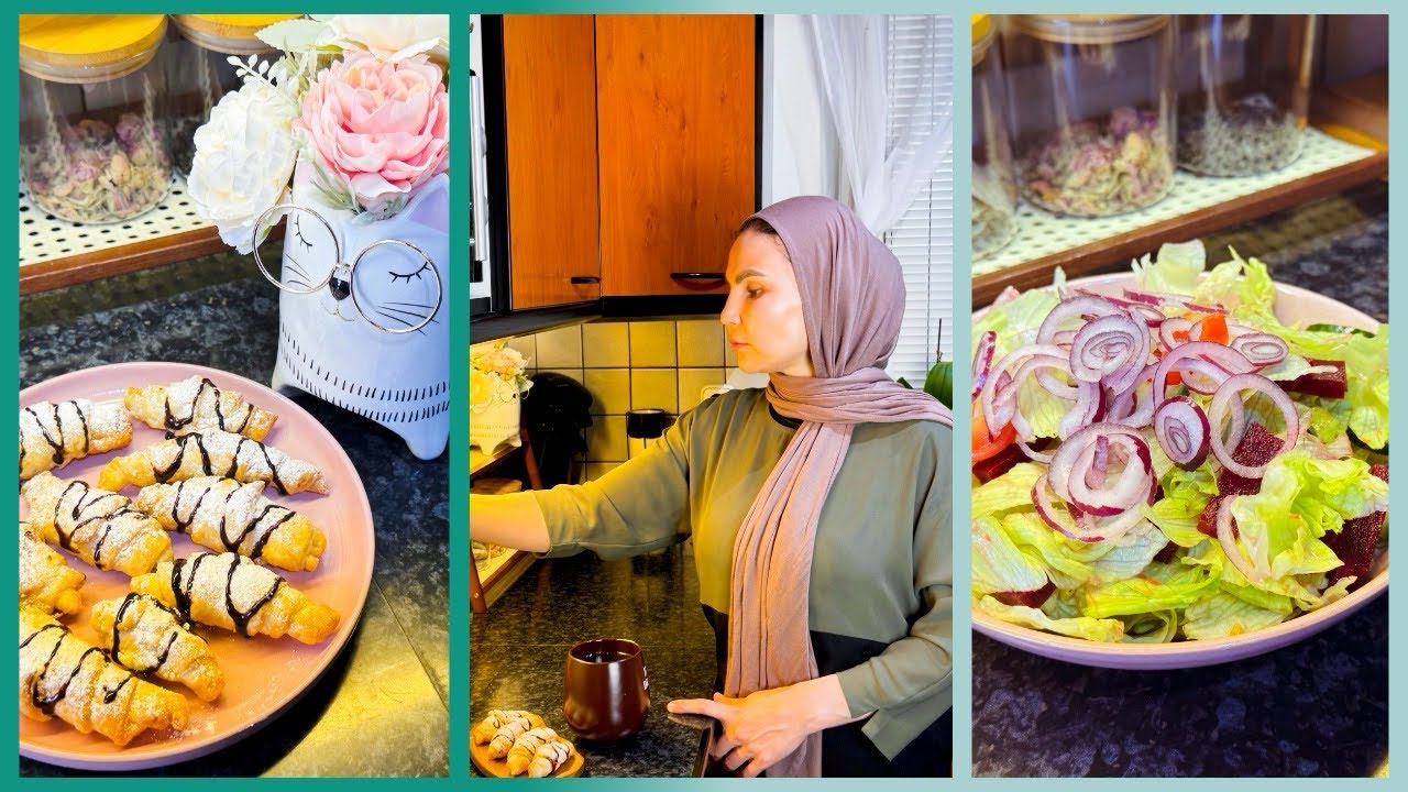 یه روز دوست داشتنی ‌و خرید گل برای دکور آشپزخونه ‌و حال خوب/گاهی ساده ترین لحظه ها قشنگ ترینن☺️🍃