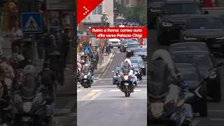 Incontro Meloni-Rubio, il corteo d'auto del Segretario di Stato Usa sfila verso Palazzo Chigi