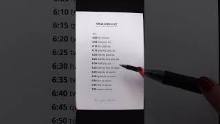 How To Say The Correct Time In English