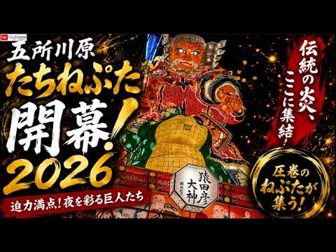【五所川原立佞武多2026開幕】高さ約23mの巨大立佞武多！圧巻の夏祭りが開幕！🏮🔥
