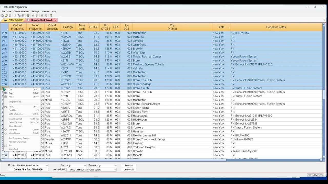Using Less than everything from RepeaterBook Search - YouTube