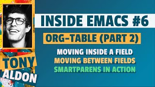 Move through an org table | org-table | Inside Emacs #6 (part 2)