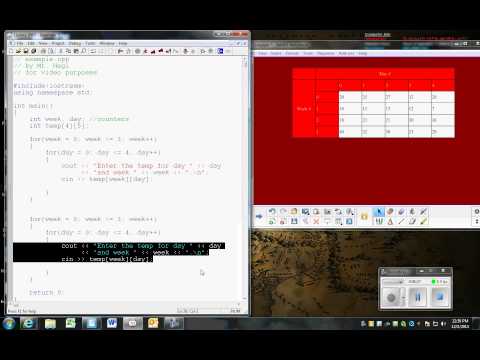 Two Dimensional Arrays