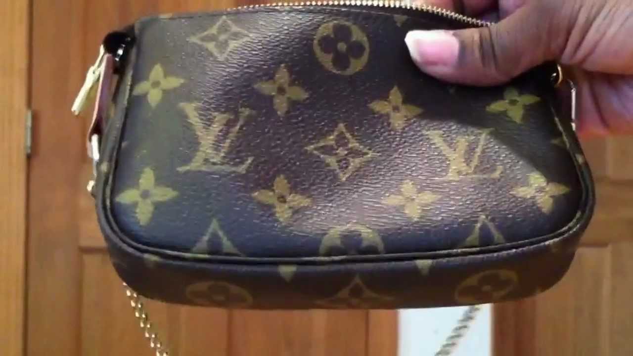 What is in my Louis Vuitton Mini Pochette Accessoires Lip Gloss - YouTube