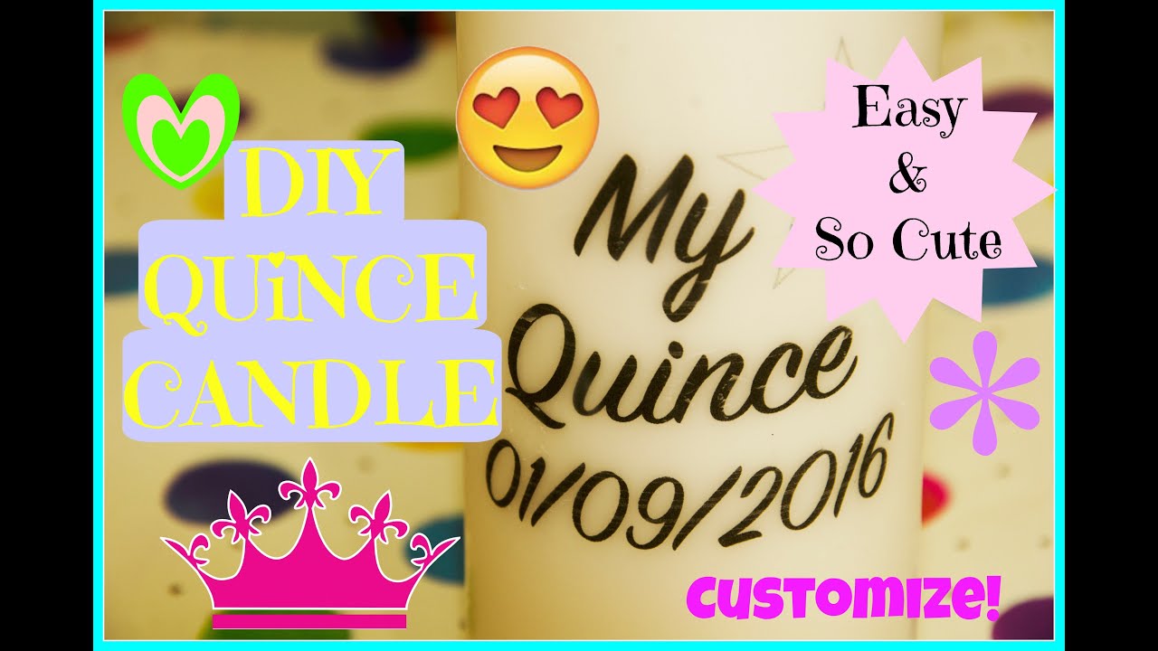 Quince Wedding DIY Custom Candle Centerpieces Easy Fun MyQuinceanera Quince Wedding DIY Custom Candle Centerpieces Easy Fun MyQuinceanera
