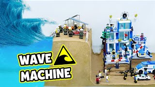 Wave Machine VS. LEGO Police Station - Tsunami Disaster - Dam Breach Experiment