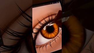 How to paint a Realistic Eye in procreate #shorts