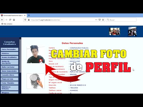 UAGRM VIRTUAL - COMO CAMBIAR FOTO DE PERFIL (UNIVERSIDAD)