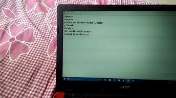Double click event in html.