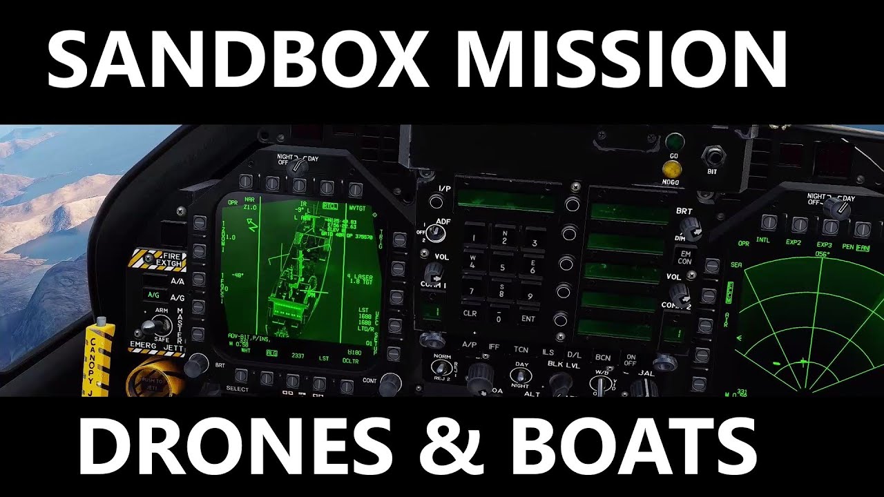 DCS Operation Blue Shield - Sandbox mission - Taking out drones boats ...