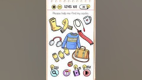 Brain Test Level 102 Please help me find my socks