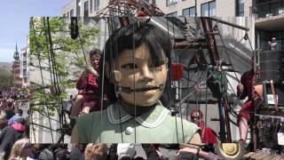 The little girl Giant, Montreal 2017, 4K video