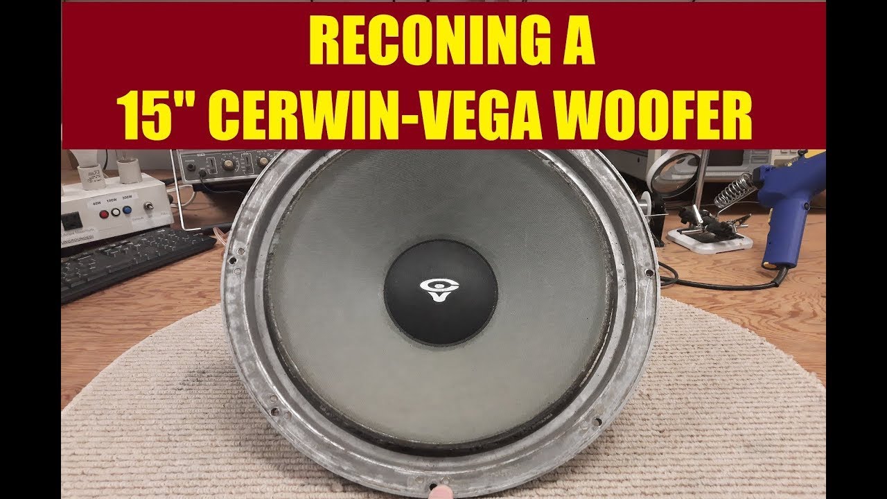 How to recone a 15" Cerwin-Vega Woofer, In 4K! - YouTube