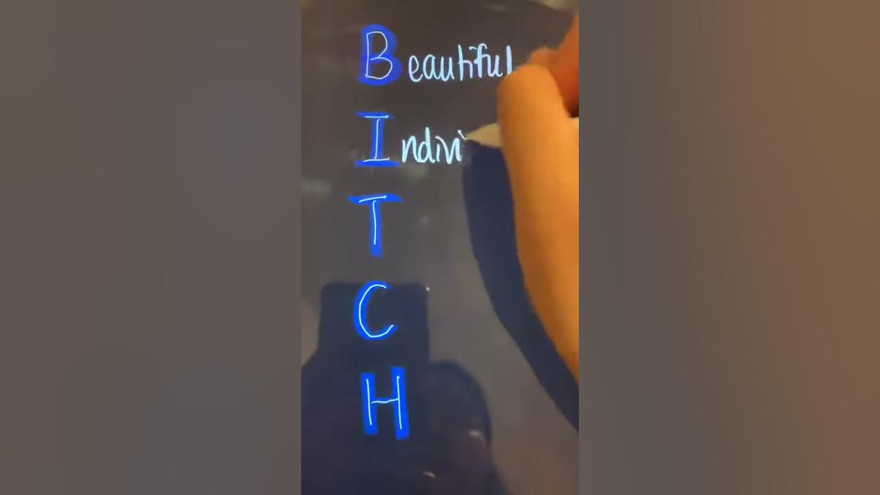 Say ThankYou when Someone Calls You Bitch. because this is what Bitch