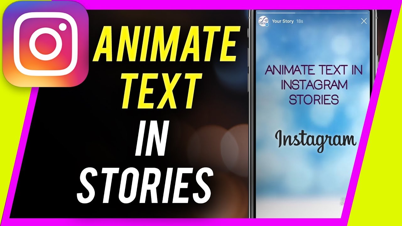 How to Create Animated Text in Instagram Story - YouTube