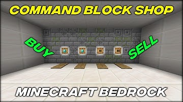 How To Make A Command Block Shop In Minecraft Bedrock Edition!
