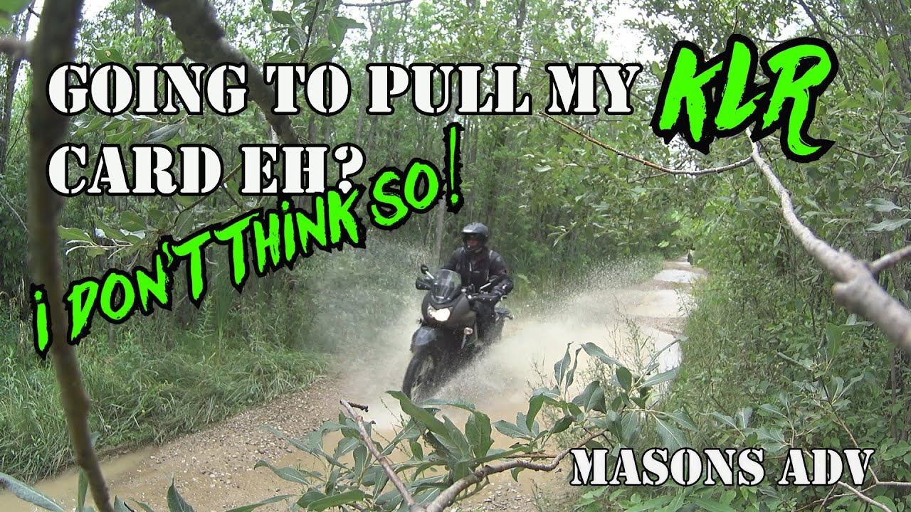 Kawasaki KLR 650 Water run | Wet trail ride |