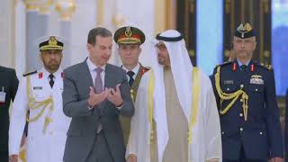 Syrian President Bashar Al Assad meets with The UAE President, HH Sheikh Mohamed bin Zayed Al Nahyan