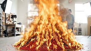 Match Chain Reaction VOLCANO ERUPTION Amazing Fire Domino