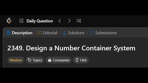 2349. Design a Number Container System | Leetcode solution 8/02/2025 #python3