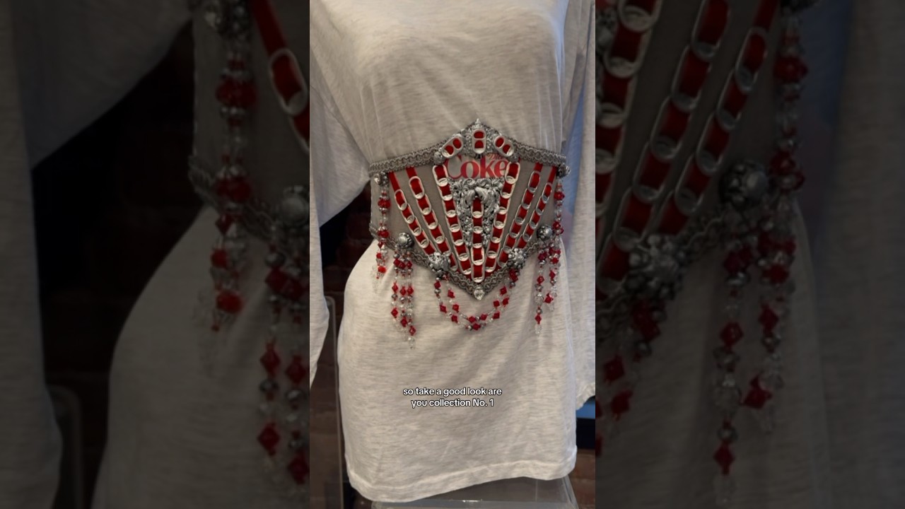 UPCYCLED DIET COKE COUTURE 🤭 #dietcoke #upcycle #costume #upcycling
