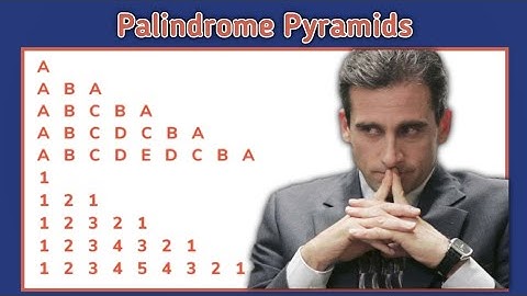 problem solving : palindrome half pyramid pattern using numbers & alphabets