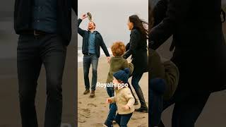 Prince Harry Windy Beach Day As Archies Hat Flies Off