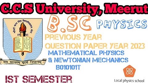 B.Sc_NEP_1st semester_physics_mathematical physics & Newtonian Mechanic_B010101T_Question paper_2023