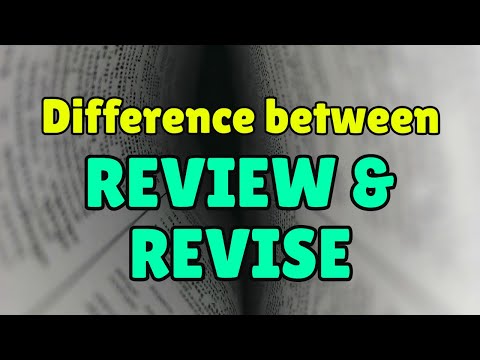 Video: What Is The Difference Between Audit And Revision