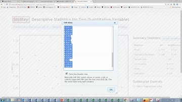 Correlation and Regression in Statkey