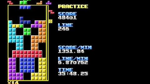 Tetris Pattern - 7 Main Pieces, Shuey Arrangement 04 (Atari Colors, Big Mode Style)