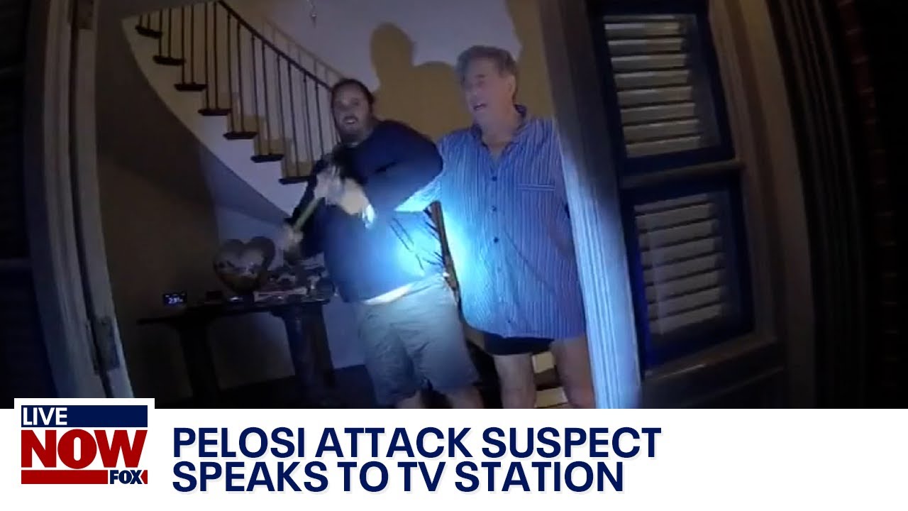 ⁣Pelosi attack suspect speaks with FOX after bodycam video released