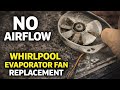 Whirlpool fridge evaporator fan replacement quick tutorial #whirlpool #fridgerepair #appliancerepair