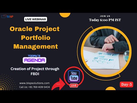 Live Webinar of Oracle PPM- 28th June 2023 | Creation of Project through FBDI ✅✅