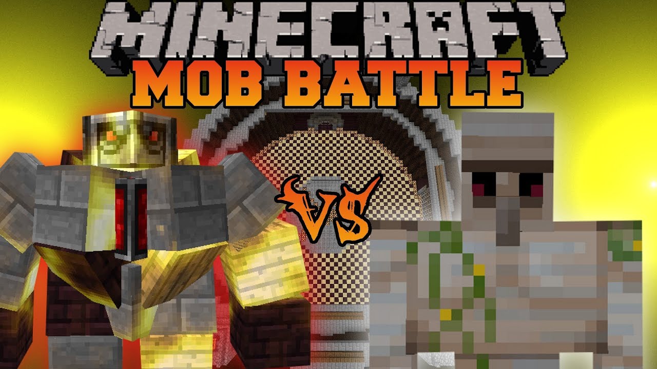 Iron Golem Vs. BIG Golem - Minecraft Mob Battles - Mo 