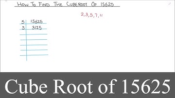 How to Find Cube Root of 15625 / Cube root by Prime Factorization Method / Cube Root of 15625
