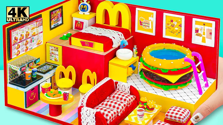 (AWESOME) Build McDonalds Bedroom, Burger Swimming...