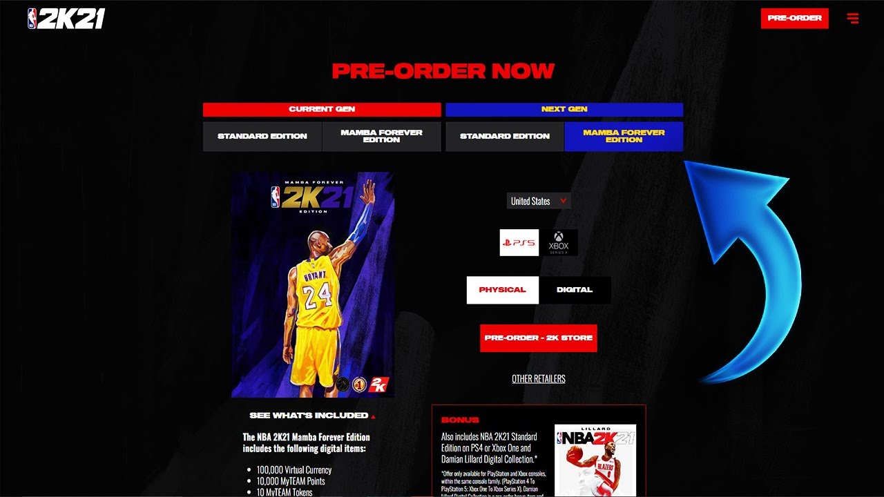 Nba 2k21 Pre Order Bonuses 2k21 Different Edition Prices 2k21