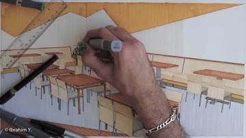 Manual Rendering - Interior Design Project - TimeLapse